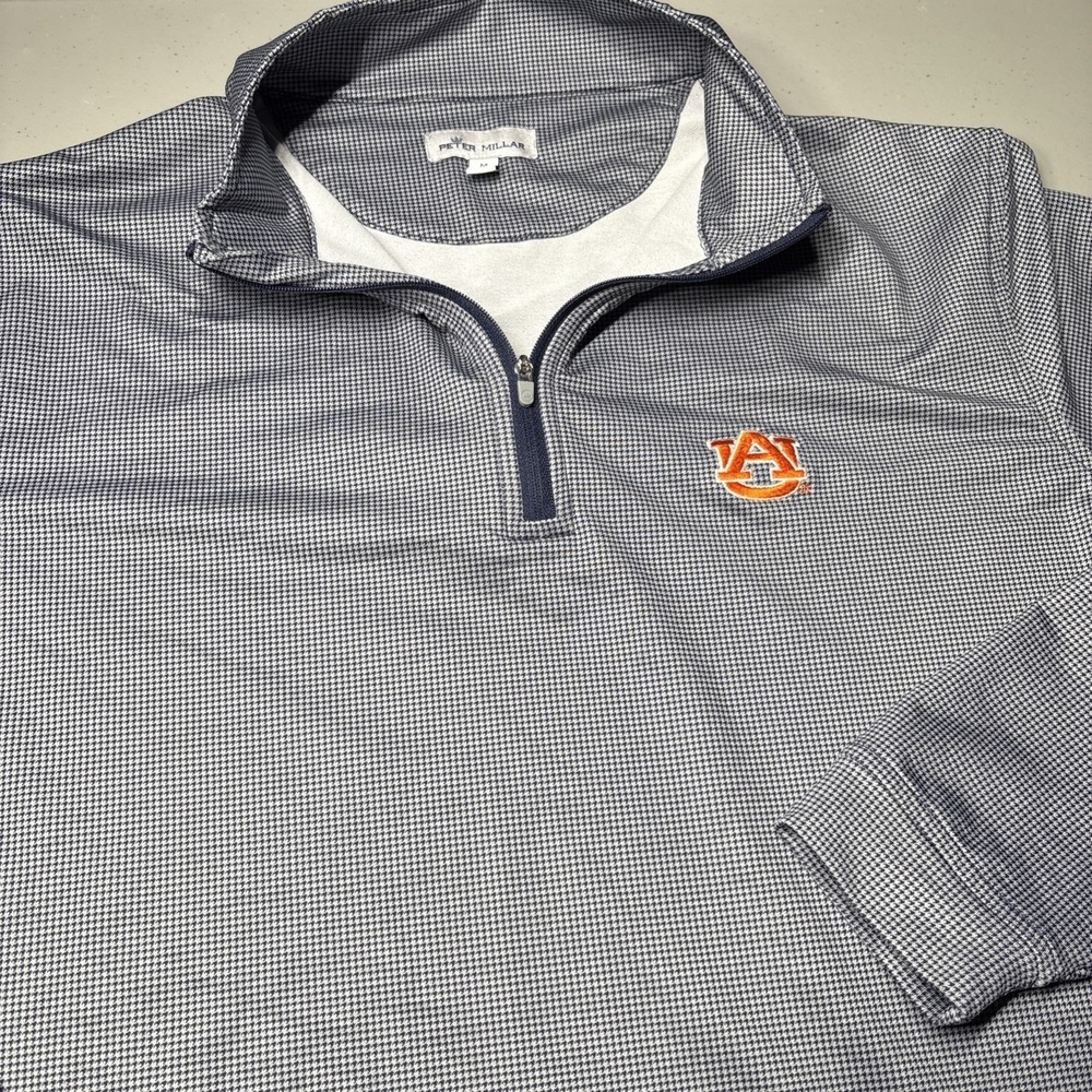 Auburn University Tigers PETER MILLAR Perth Performance 1/4 Zip Golf Mens M